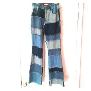 Vintage 90s Jeans frayed patchwork Zana Di Boho